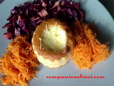 Vol-au-vent gruyère et oignon