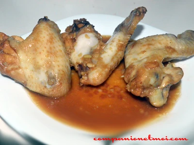 Ailes de poulet sauce soja miel et citron