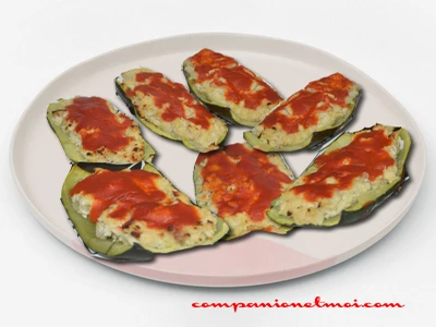 Barquettes de courgettes au poulet