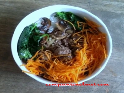 Bibimbap coréen au boeuf