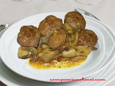 Boulettes de veau aux champignons