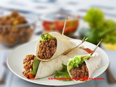 Burritos mexicains à la viande hachée