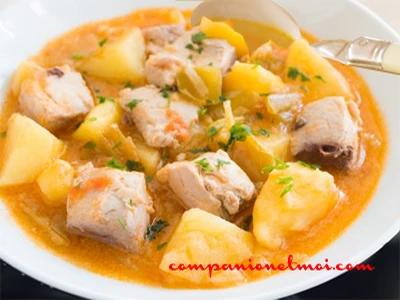 Congre aux pommes de terre ou cadillo de congrio chilien