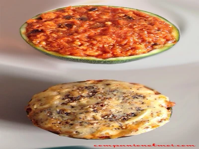 Courgettes farcies au poulet et champignons