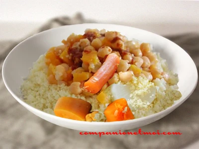 Couscous au potimarron et aux pois chiches