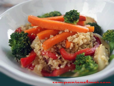 Couscous brocolis carottes