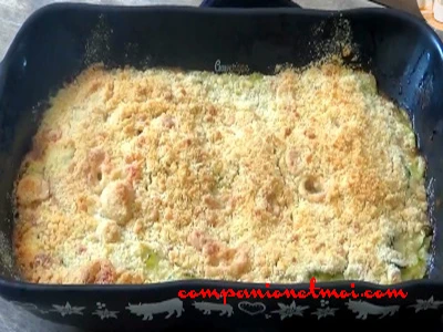Crumble de courgettes au chèvre