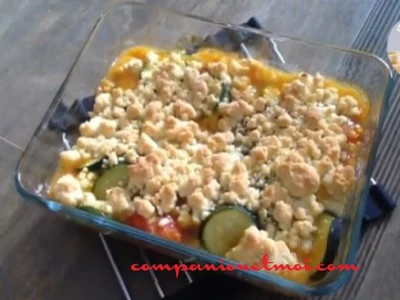 Crumble de légumes au parmesan