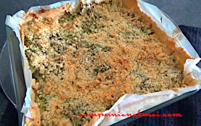 Crumble salé courgettes et roquefort