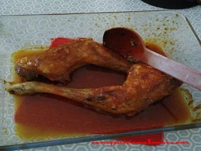 Cuisses de poulet sauce pimentée