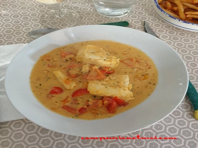 Dos de cabillaud au lait de coco ou pirão de peixe