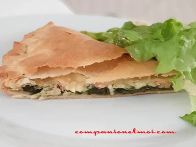 Empanada aux épinards et saumon fumé