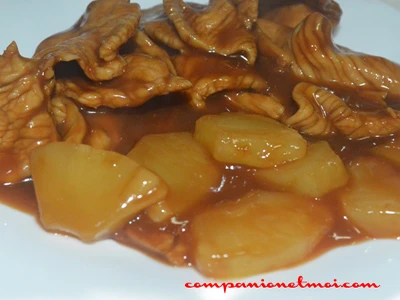 Escalope de poulet sauce aigre-douce