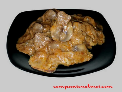 Fricassée de veau aux champignons