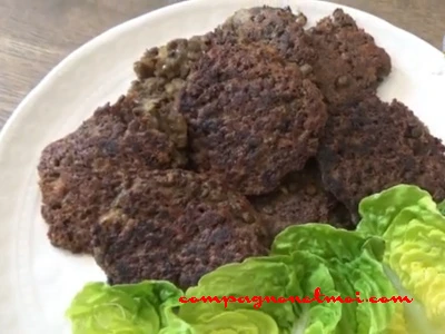 Galettes grillées de lentilles vertes