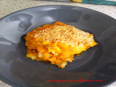 Gratin de cabillaud à la purée de carottes
