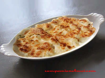 Gratin de chou-fleur au fromage de brie
