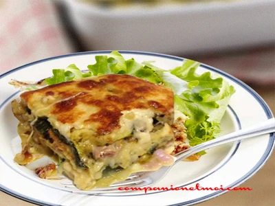 Gratin de courgettes et de jambon