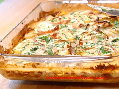 Gratin jordanien de pommes de terre et viande hachée