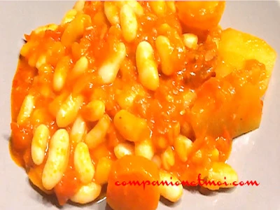 Haricots blancs patate et chorizo