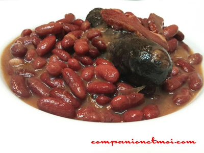 Haricots rouges et boudin