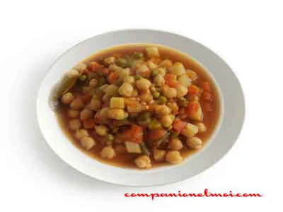 Jardinière de pois chiches et de légumes