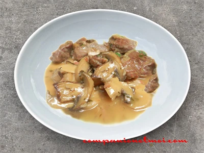 Joue de porc aux champignons