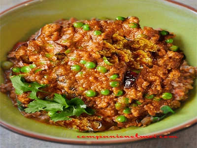 Keema matar ou curry de viande hachée aux petits pois