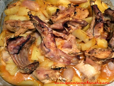 Lapin paysan aux pommes de terre