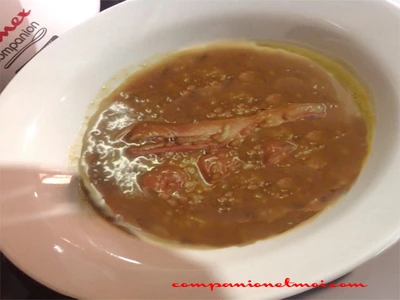 Lentilles poitrine de porc et chorizo