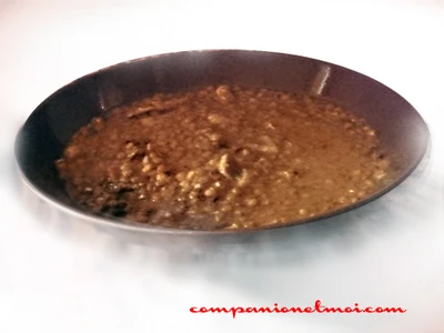 Lentilles saucisses et champignons