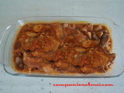 Maigre de porc à la sauce tomate