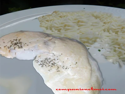 Merlu sauce aux amandes