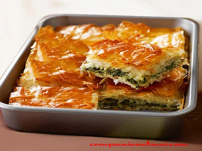 Millefeuille d'épinards à la grecque
