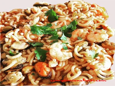 Nouilles aux fruits de mer