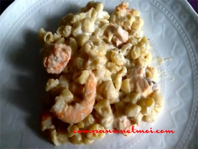 One pot pasta crevettes saumon