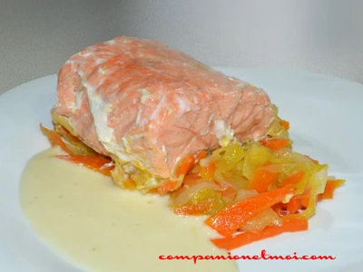 Papillote de saumon aux légumes