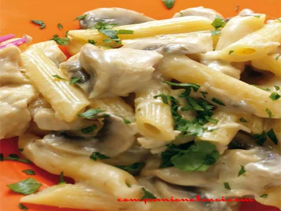 Pâtes à la crème champignon