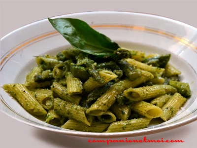 Pâtes à la sauce pesto