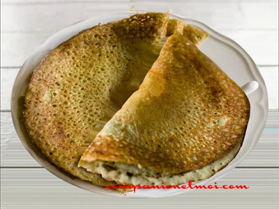 Pesarattu ou crêpes indiennes aux haricots mungo