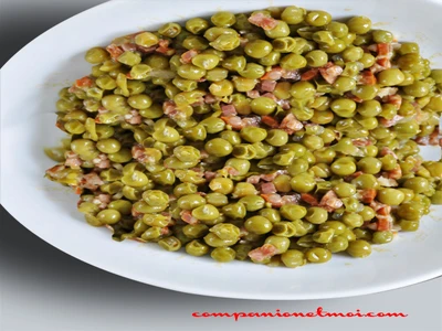Petits pois au jambon et au chorizo