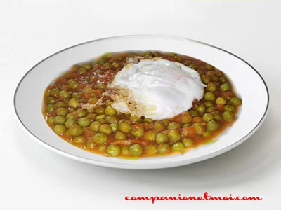 Petits pois aux oeufs