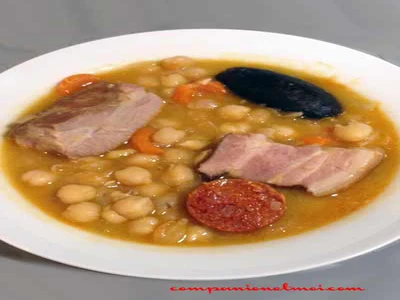 Pois chiches travers de porc et chorizo