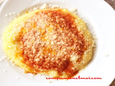 Polenta tomate et parmesan