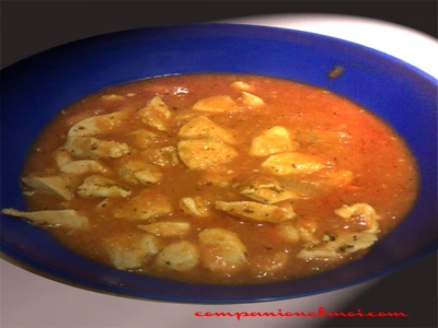 Poulet à la sauce tomate