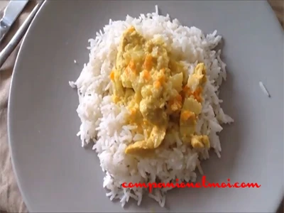 Poulet au curry lait de coco