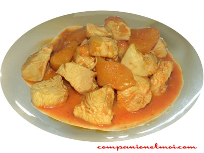 Poulet au curry pomme golden