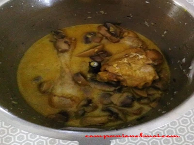 Poulet au safran et champignons