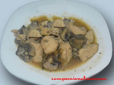 Poulet aux champignons sauce soja