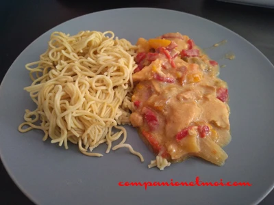 Poulet aux poivrons façon thaï